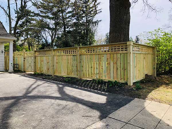 Residential Wood Fence Installation